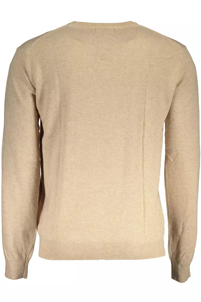 La Martina beige wool sweater for men