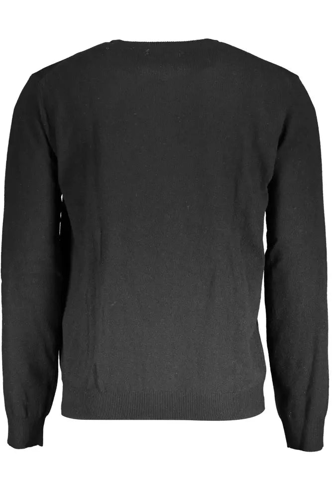 La Martina Black Wool Sweater for Men