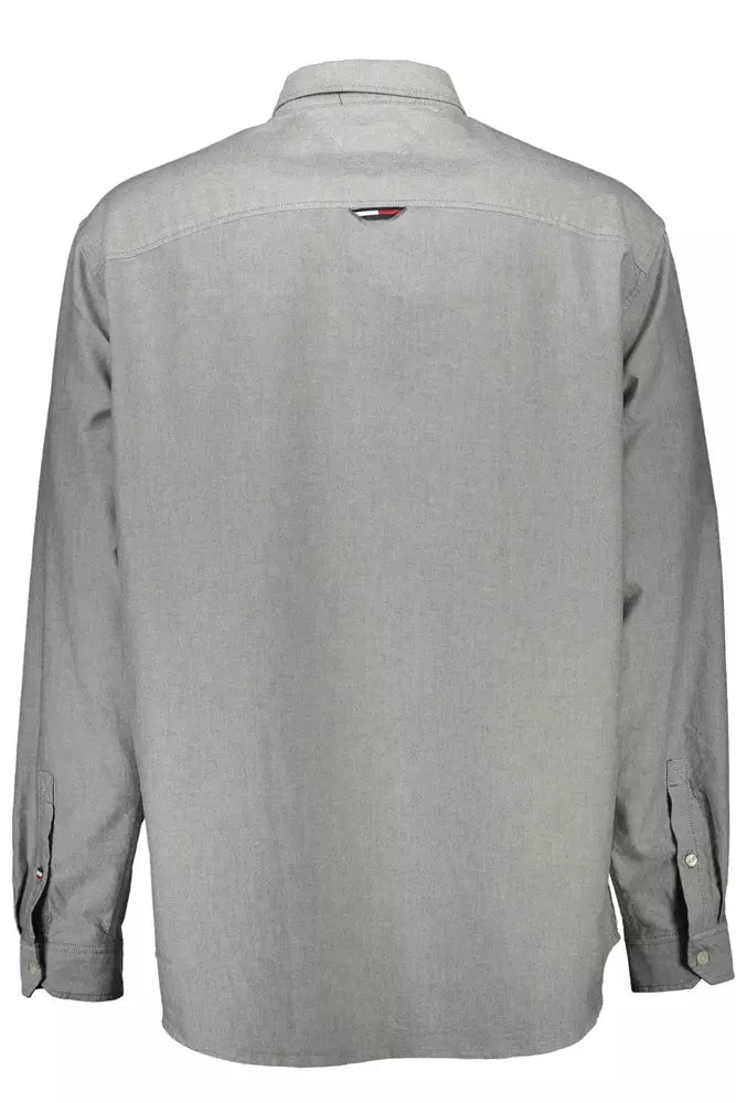 Tommy Hilfiger Gray Cotton Shirt for Men