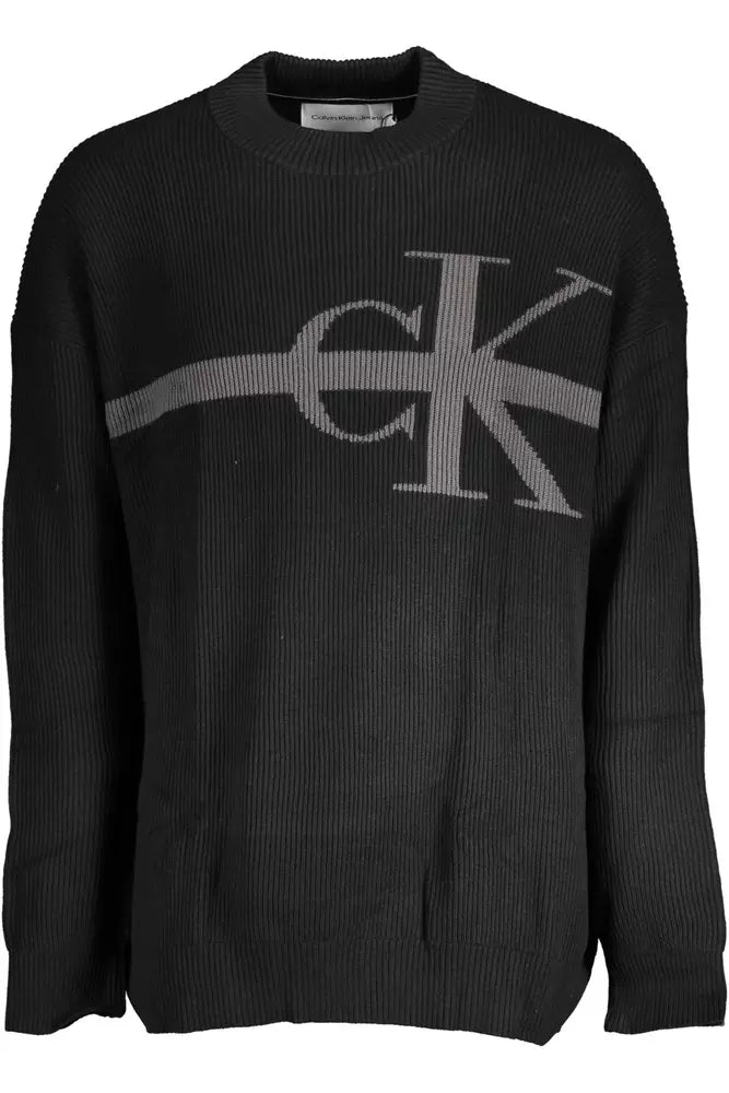 Calvin Klein Black Cotton Sweater for Men