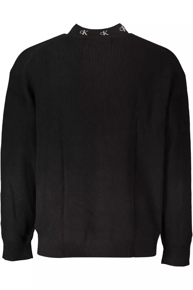 Calvin Klein Black Cotton Sweater for Men