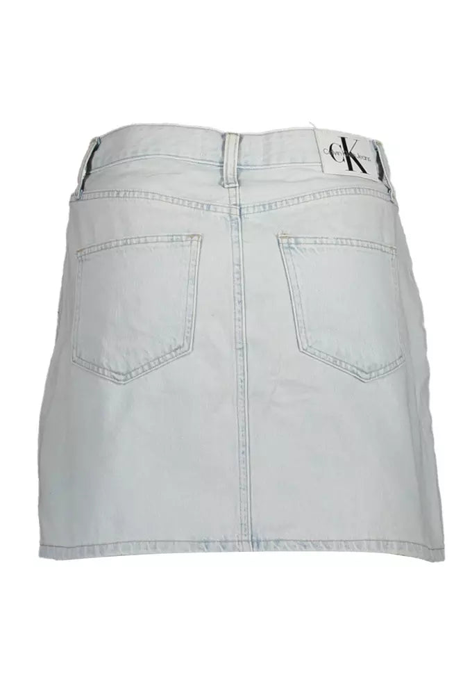 Calvin Klein Light Blue Cotton Skirt for Women