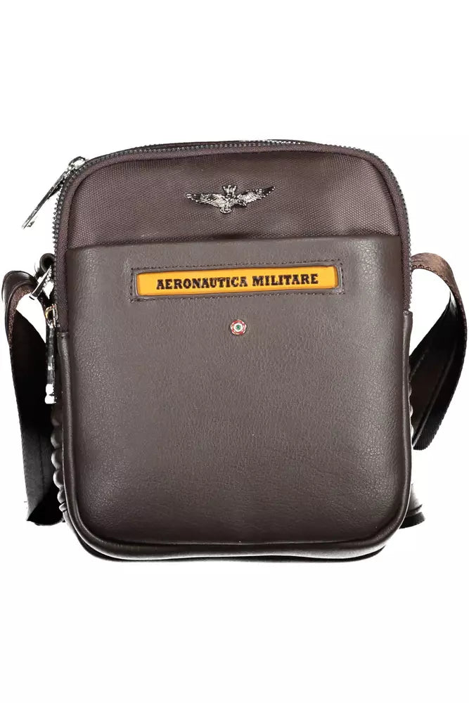 Aeronautica Militare Brown Polyester Men's Shoulder Bag