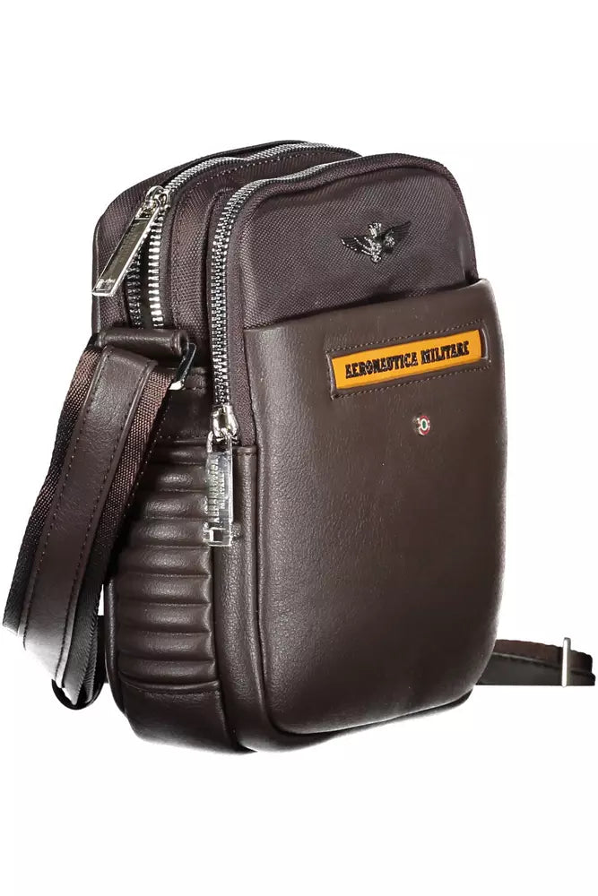 Aeronautica Militare Brown Polyester Men's Shoulder Bag