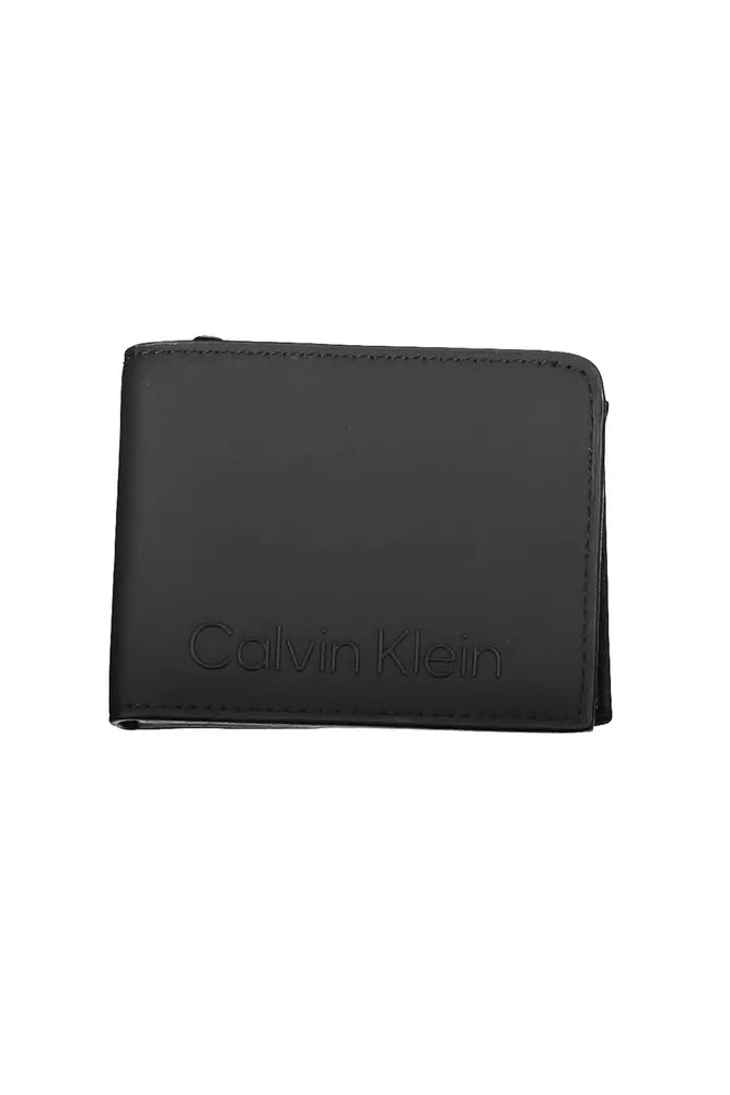 Calvin Klein Schwarzes Leder Herren Portemonnaie