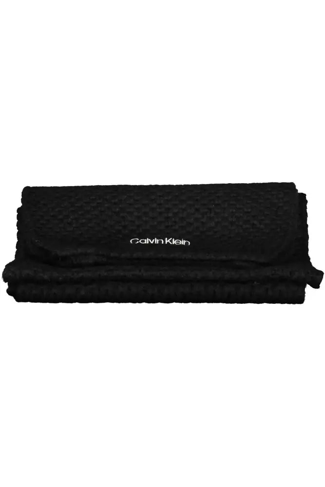 Calvin Klein Black Alpaca Scarf for Women