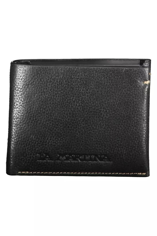 La Martina Black Leather Men's Wallet