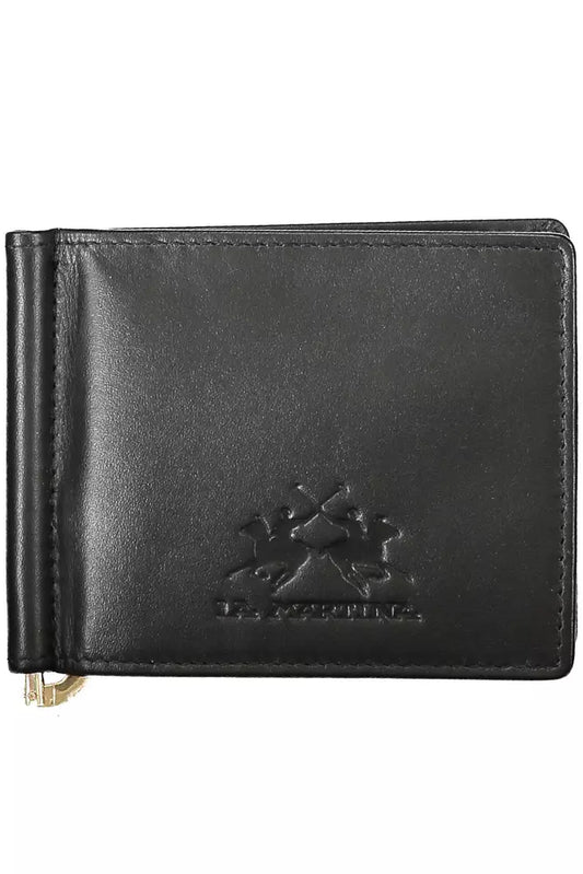 La Martina Black Leather Men's Wallet