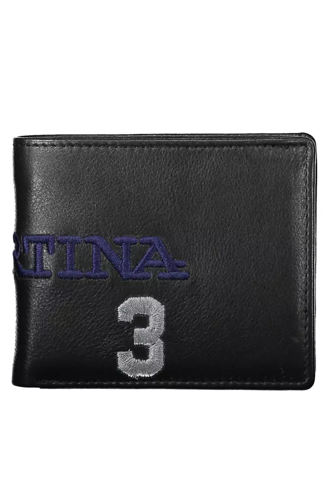 La Martina Black Leather Men's Wallet