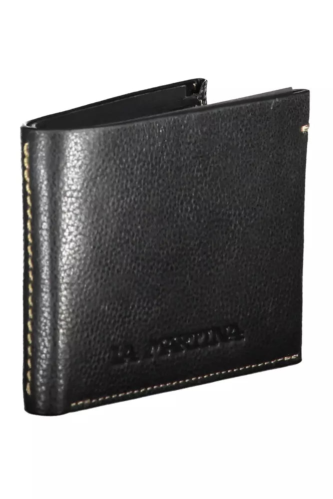 La Martina Black Leather Men's Wallet