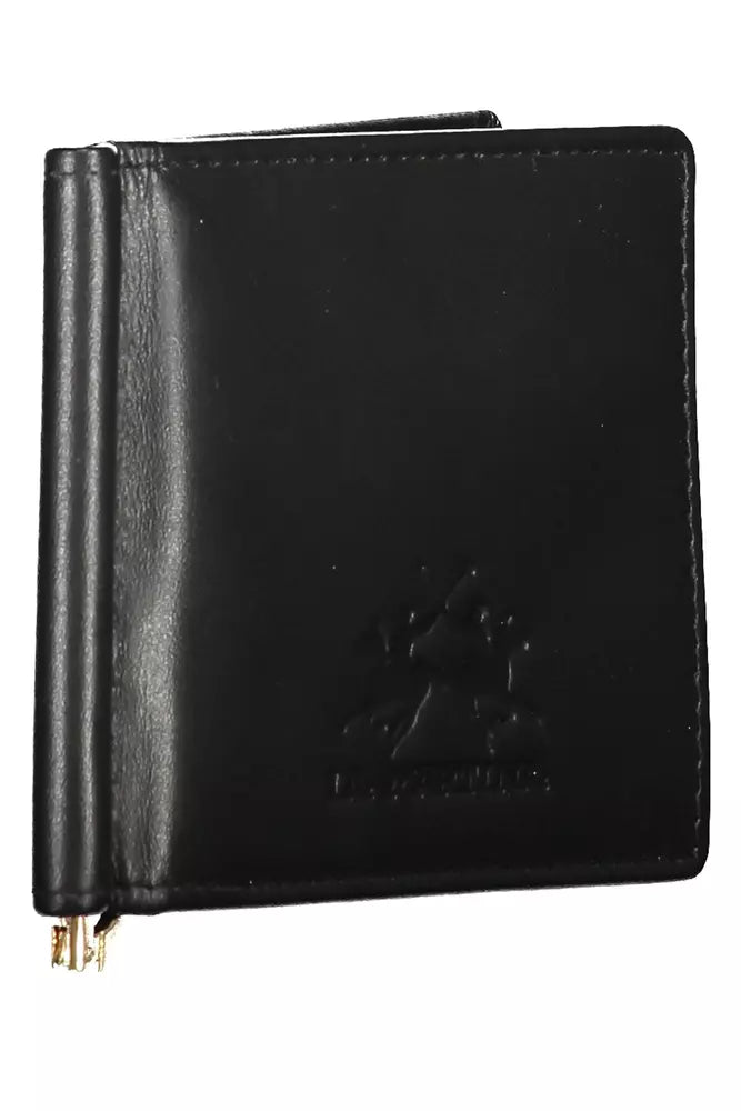 La Martina Black Leather Men's Wallet