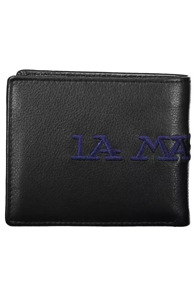 La Martina Black Leather Men's Wallet