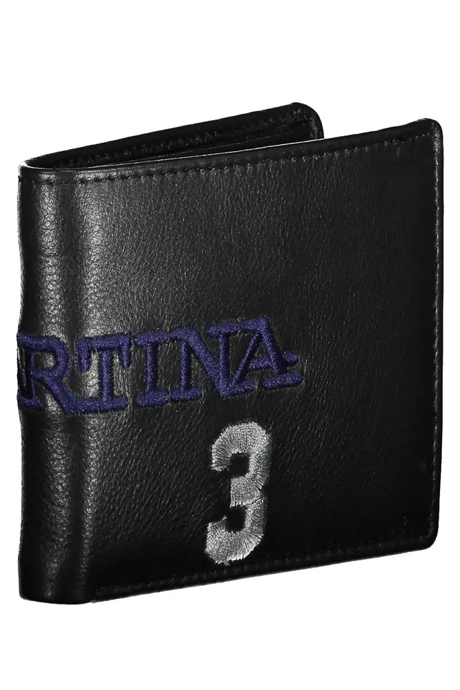 La Martina Black Leather Men's Wallet