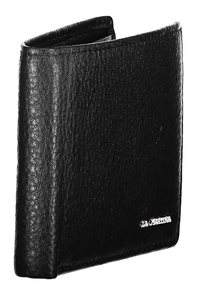 La Martina Black Leather Men's Wallet