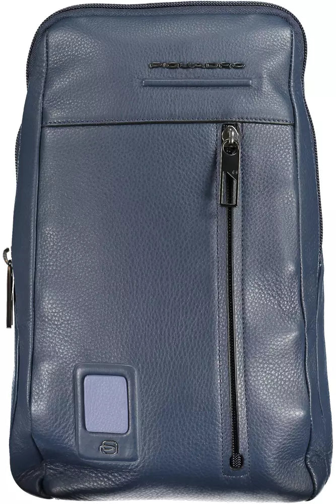 Piquadro Blue Leather Men's Shoulder Bag