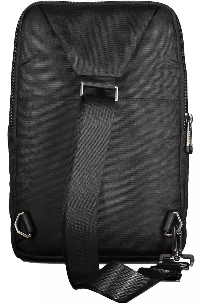 Piquadro Black RPET Men's Shoulder Bag