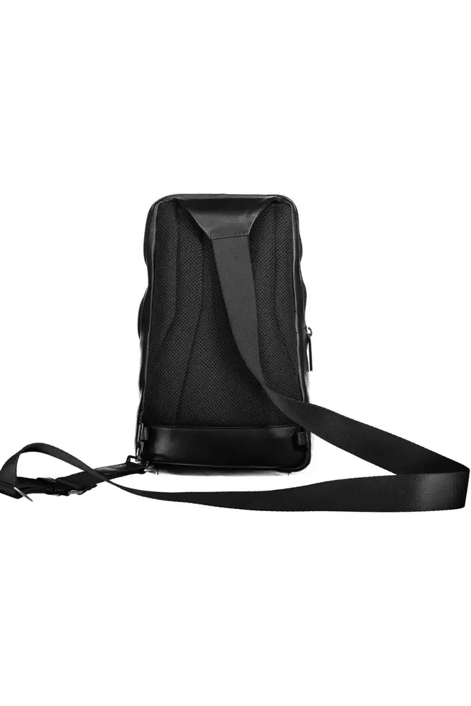 Piquadro Black Leather Men's Shoulder Bag