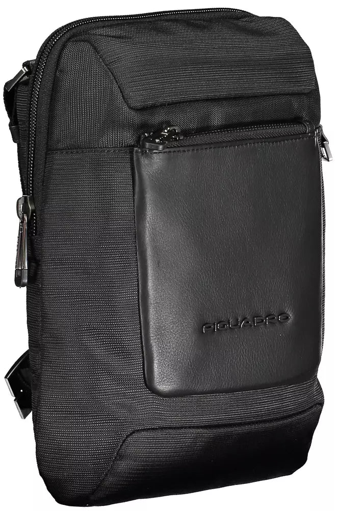 Piquadro Black RPET Men's Shoulder Bag