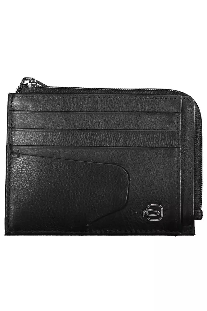 Piquadro Black Leather Men's Wallet