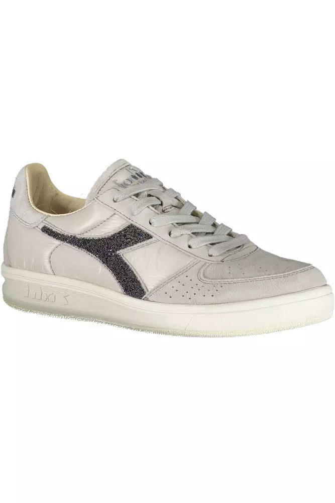 Diadora Gray Leather Women's Sneakers