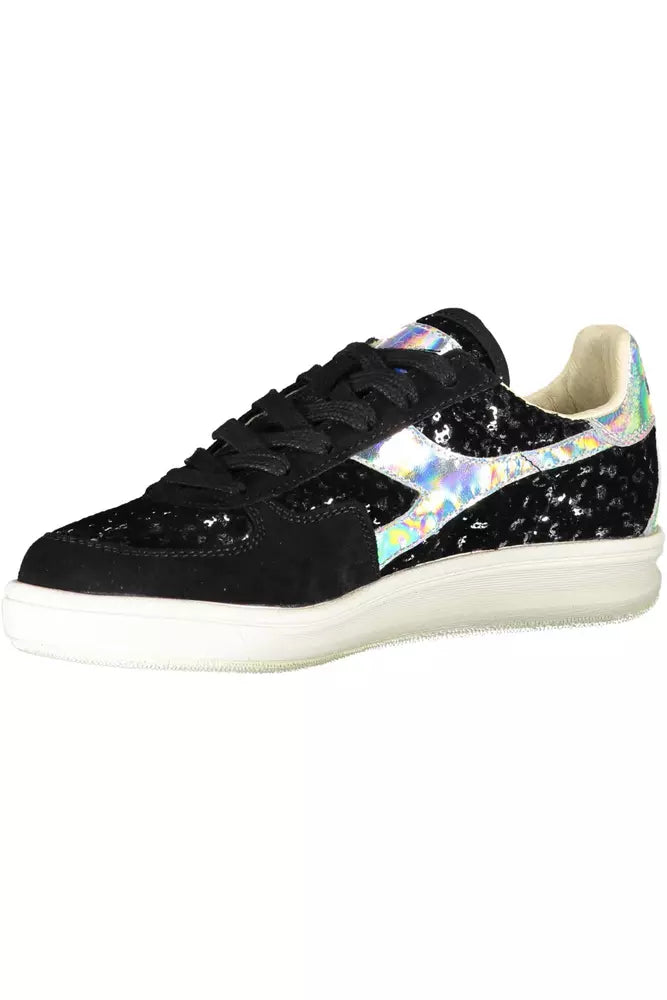 Diadora Black Leather Women's Sneakers