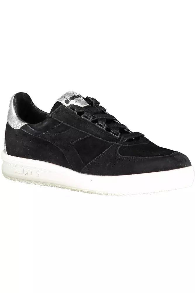 Diadora Black Leather Women's Sneakers