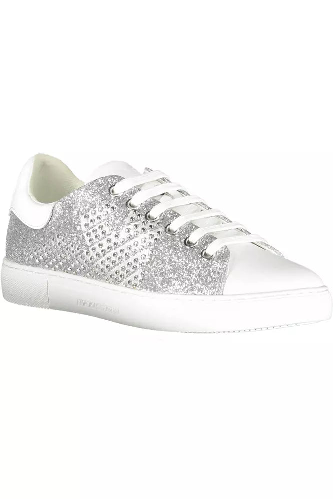 Emporio Armani Silver Polyester Women's Sneakers