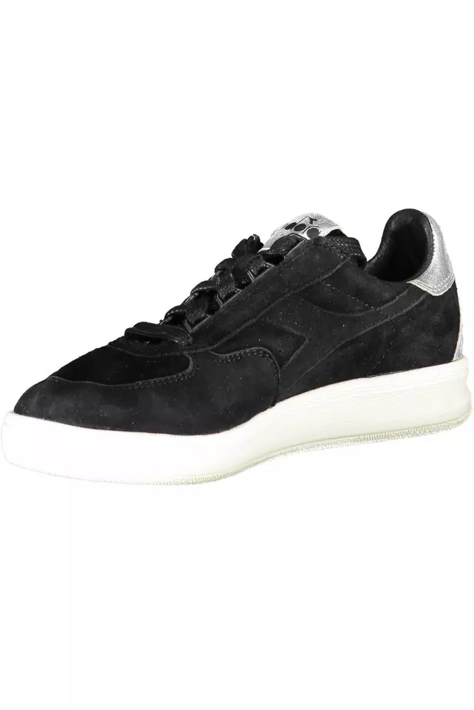 Diadora Black Leather Women's Sneakers