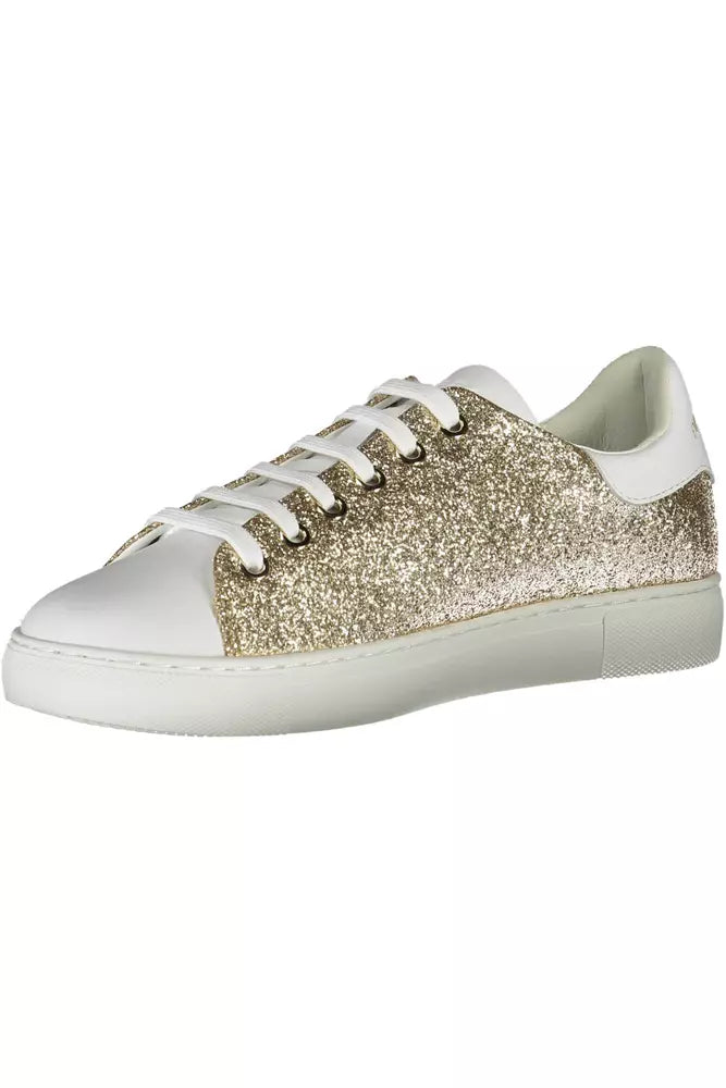 Emporio Armani Gold Polyester Women's Sneakers