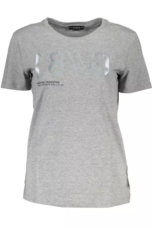 Guess Jeans Gray Cotton T-Shirt for Women