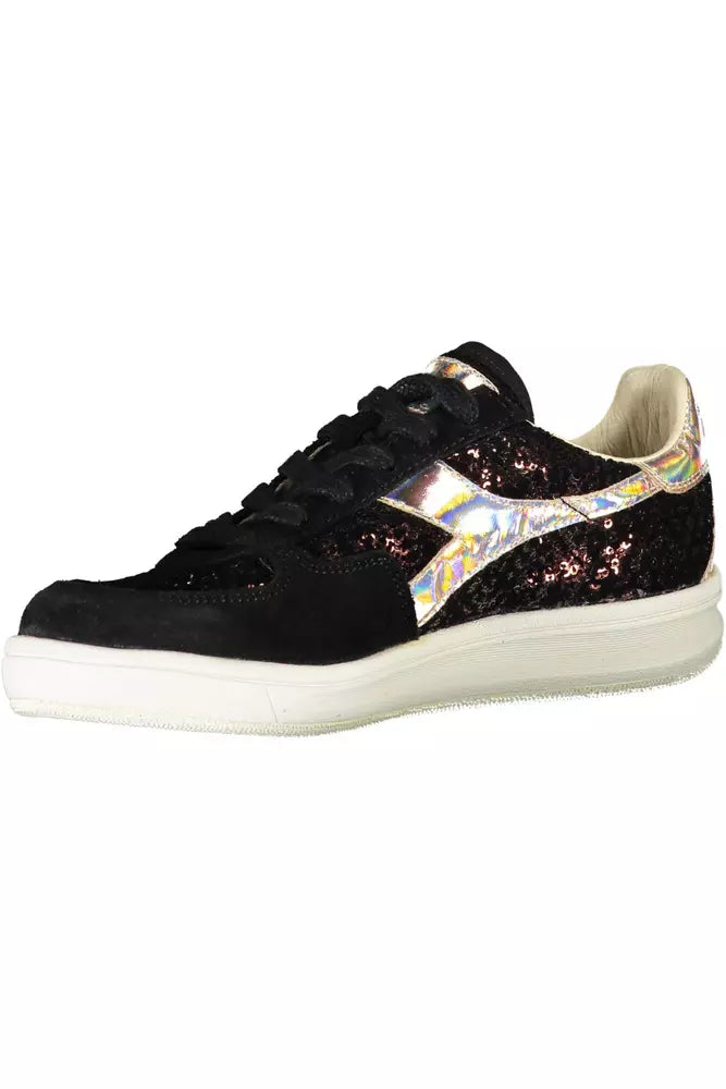 Diadora Black Leather Women's Sneakers