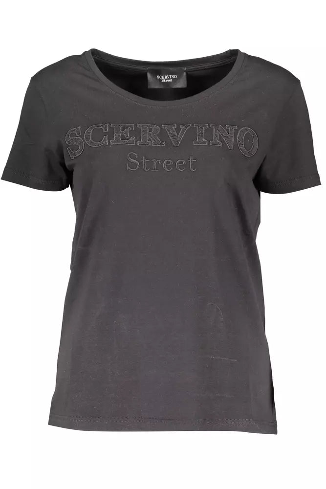 Scervino Street Black Cotton Top for Women