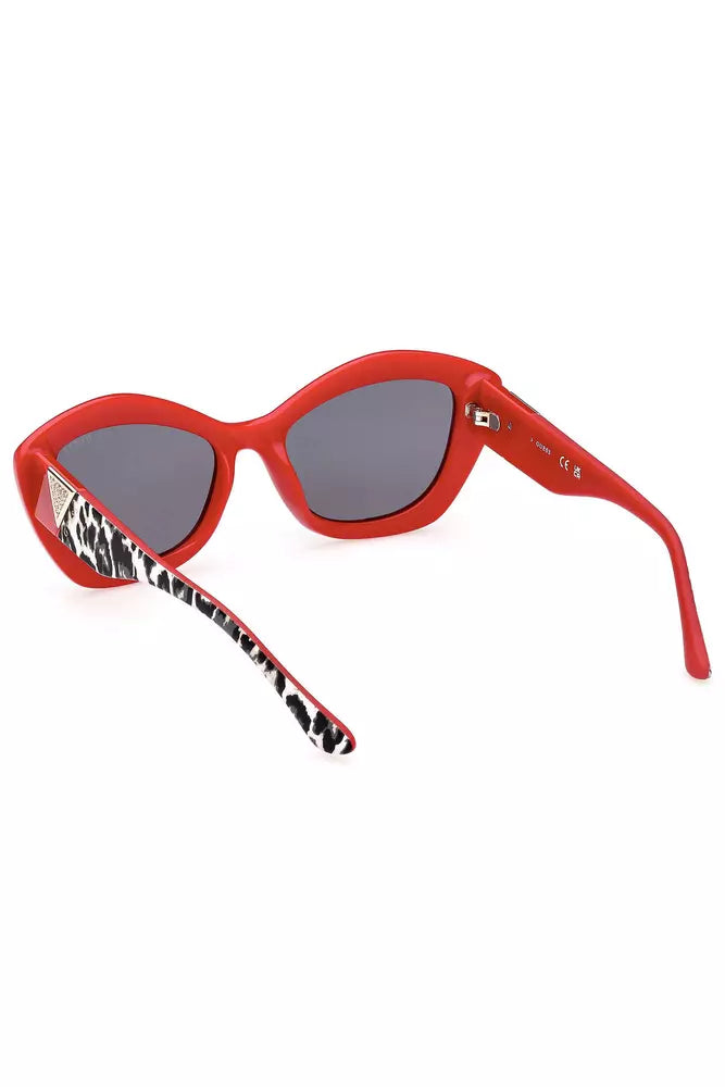 Guess Jeans Red Injected Plastic Sunglasses for Women