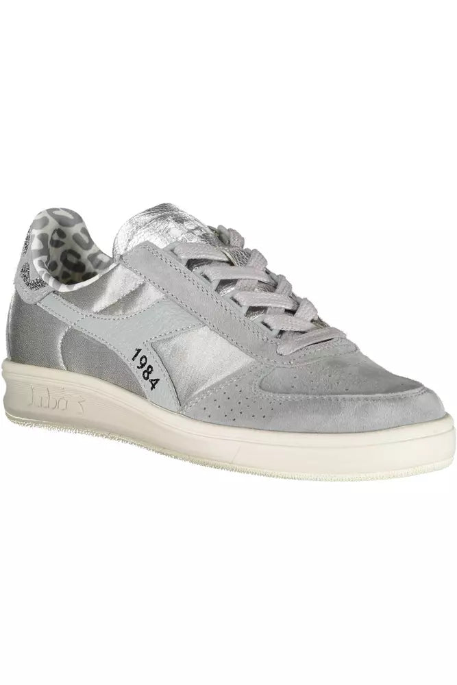 Diadora Gray Leather Women's Sneakers