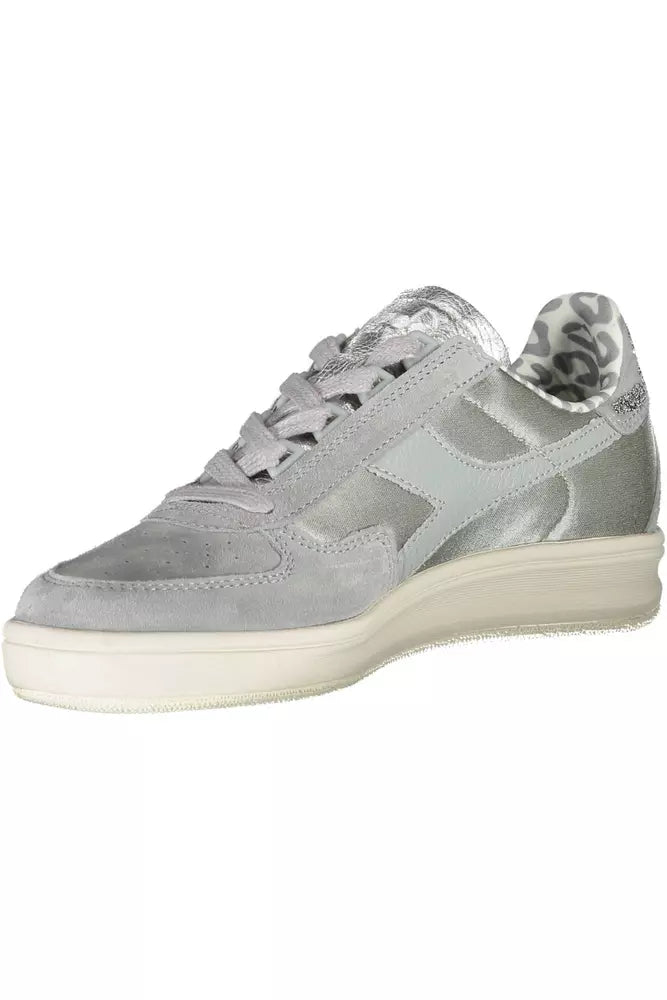 Diadora Gray Leather Women's Sneakers