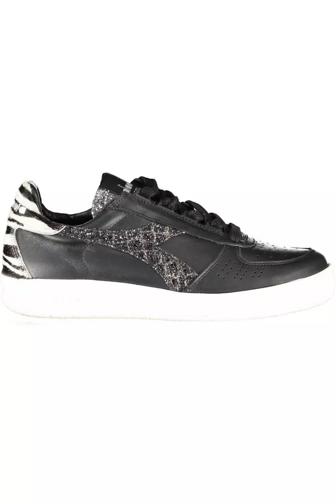 Diadora Black Leather Women's Sneakers