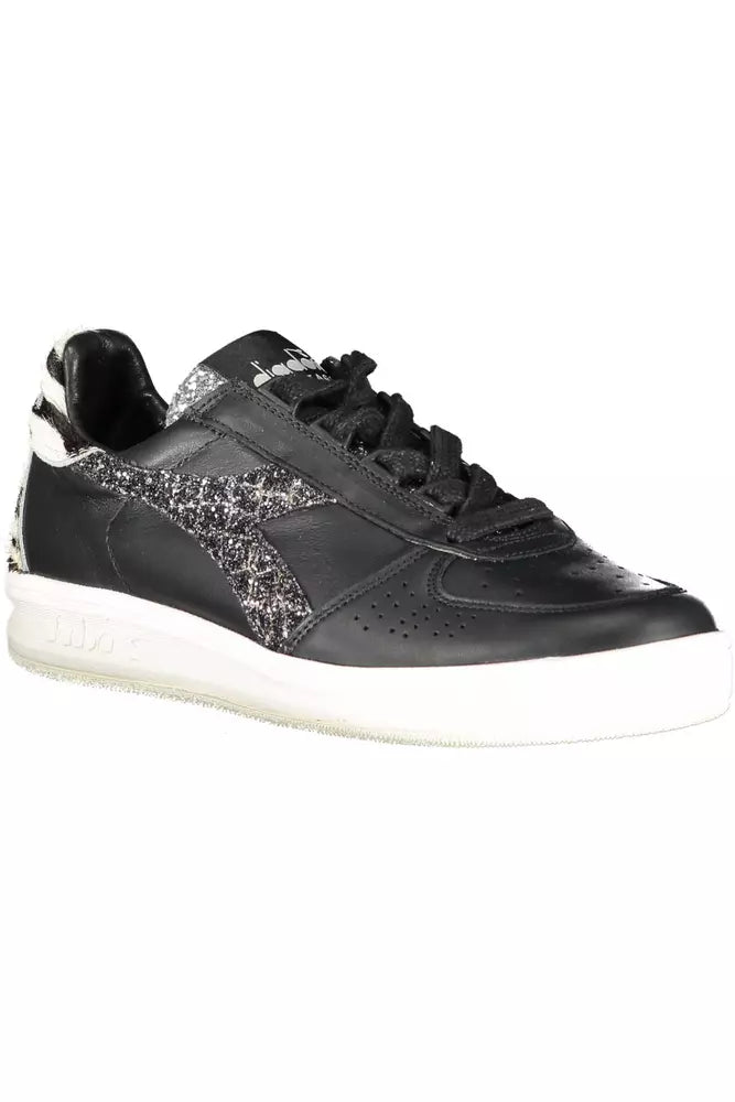 Diadora Black Leather Women's Sneakers