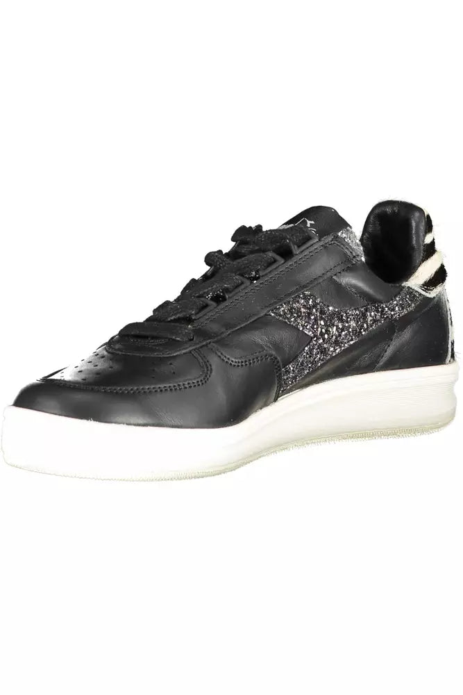 Diadora Black Leather Women's Sneakers