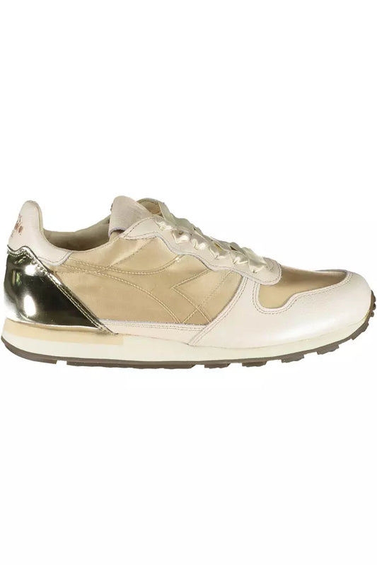 Diadora Beige Leather Women's Sneakers