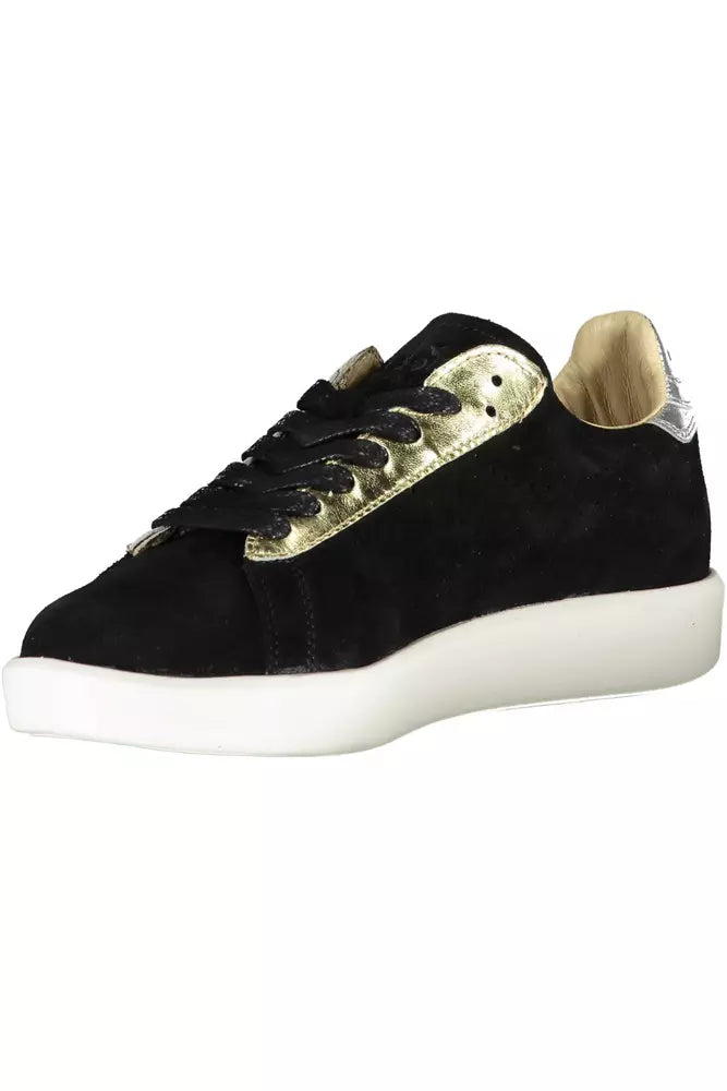 Diadora Black Leather Women's Sneakers