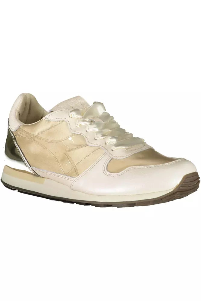 Diadora Beige Leather Women's Sneakers