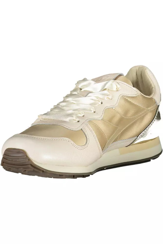 Diadora Beige Leather Women's Sneakers