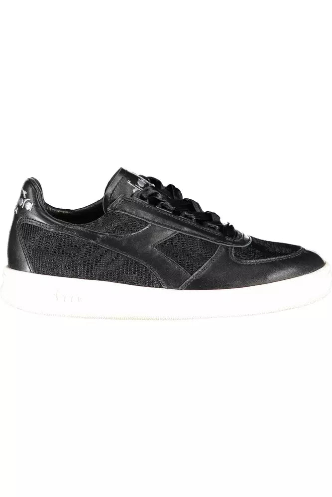 Diadora Black Leather Women's Sneakers