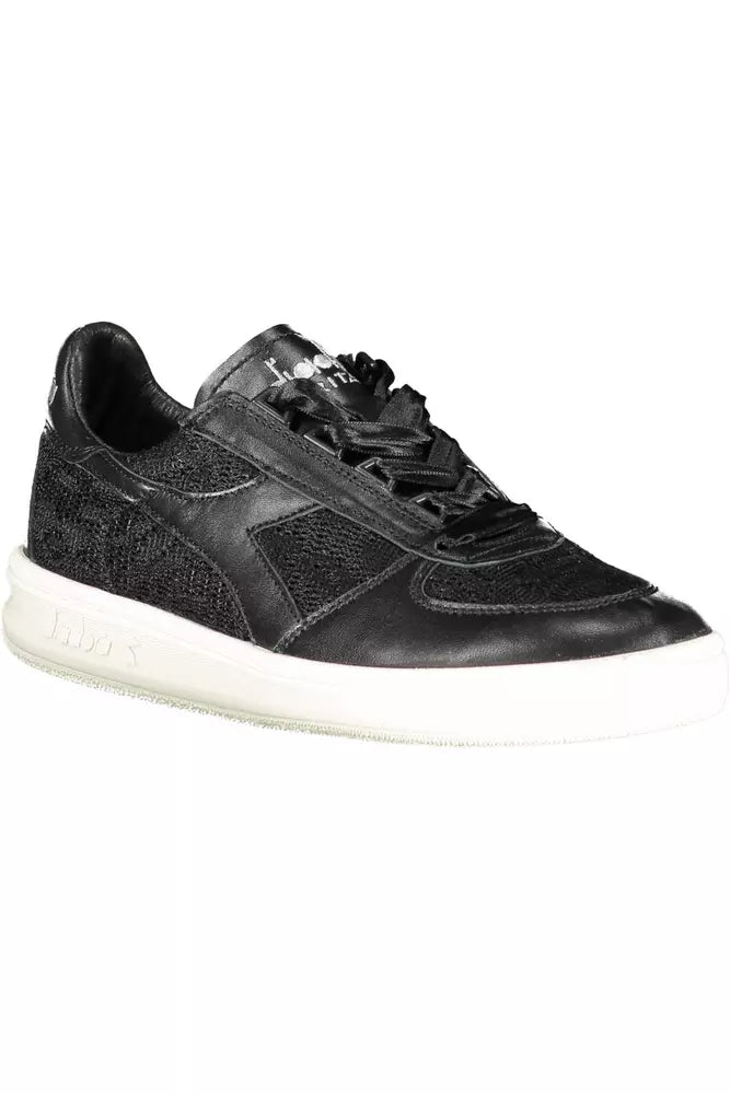 Diadora Black Leather Women's Sneakers