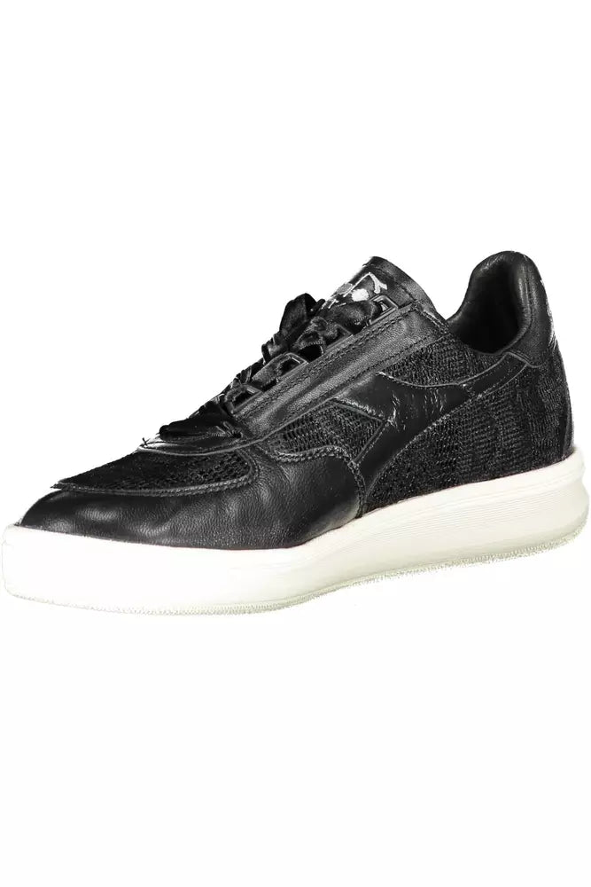 Diadora Black Leather Women's Sneakers