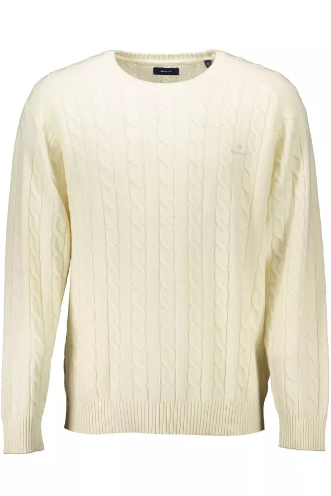 Gant White Wool Sweater for Men