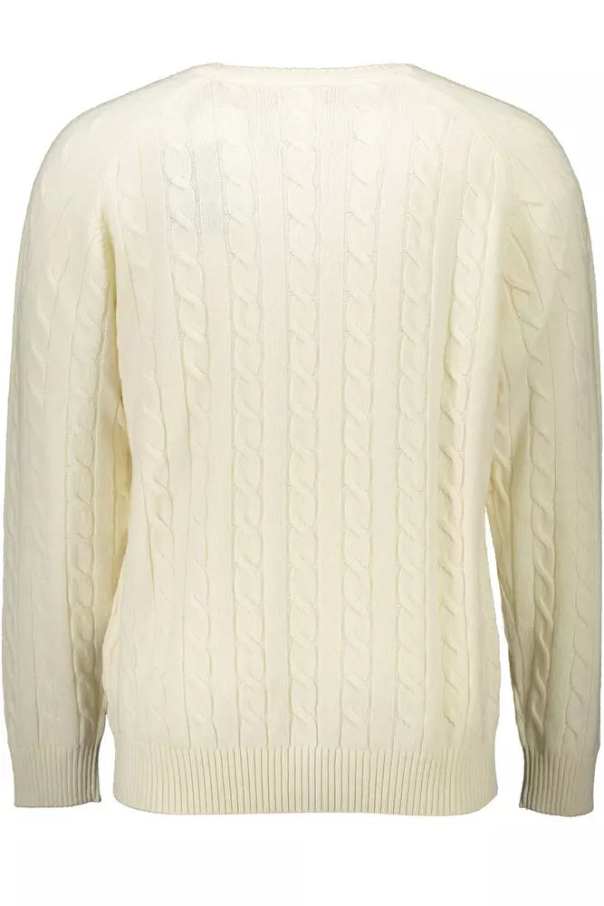 Gant White Wool Sweater for Men