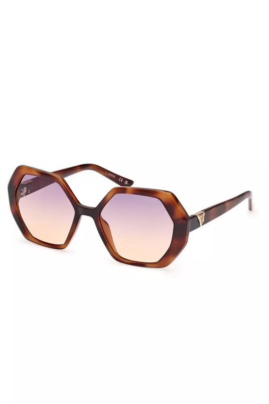 Guess Jeans Brown Sprayed Plastic Sunglasses for Women