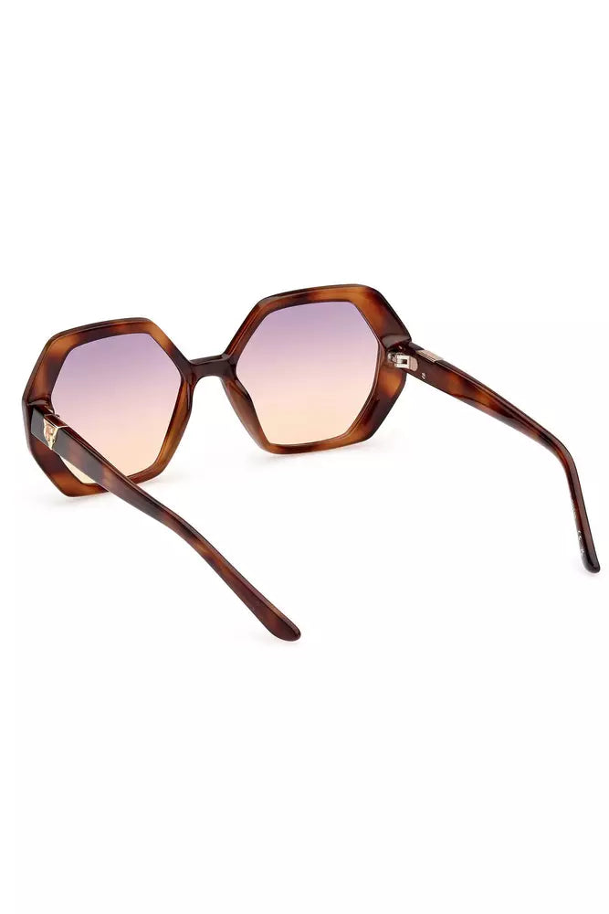 Guess Jeans Brown Sprayed Plastic Sunglasses for Women