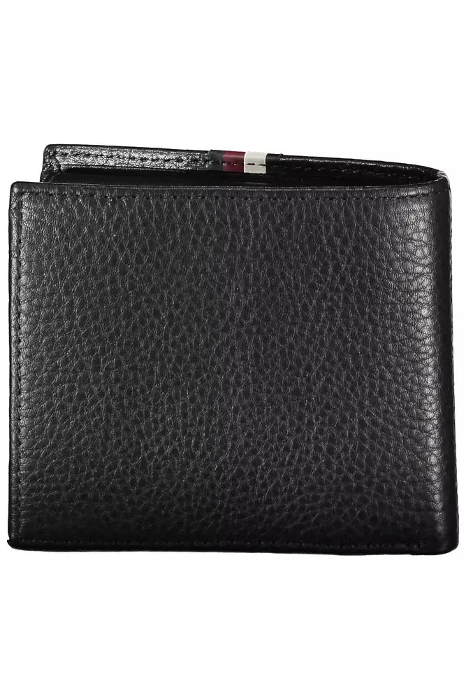 Tommy Hilfiger Schwarzes Leder Herren Portemonnaie